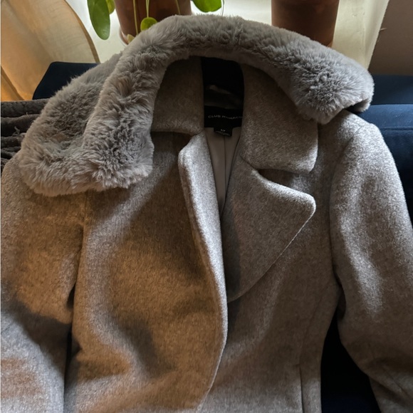 Club Monoco Baylee Long Wrap Wool Coat Gray Size S - Picture 11 of 15